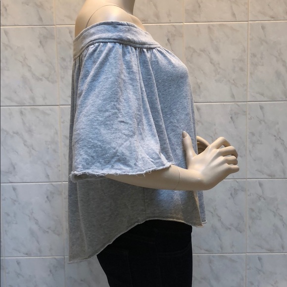 Eloidie brand grey cotton off shoulder top - Picture 2 of 6